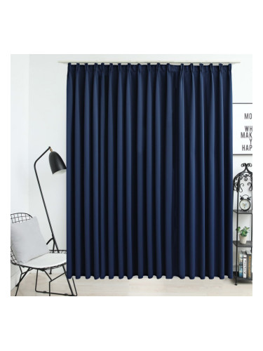 Sonata Затъмняваща завеса с куки, синя, 290x245 см