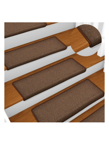Sonata Постелки за стъпала, 15 бр, 65x25 см, кафяви