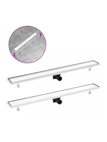 Sonata Душ канал с 2-в-1 капак, 103x14 см, неръждаема стомана