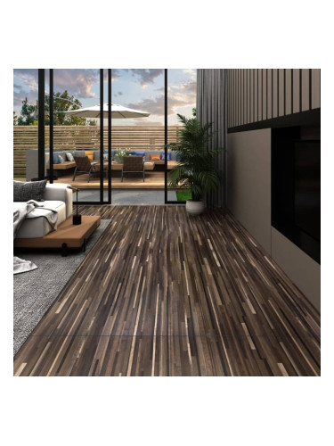 Sonata PVC подови дъски 5,02 м² 2 мм самозалепващи кафяви ивици