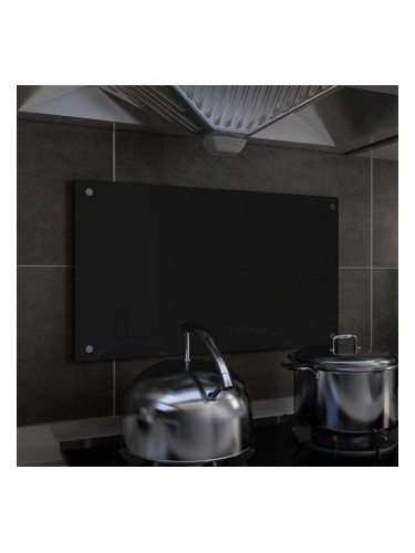 Sonata Кухненски гръб, черен, 70х40 см, закалено стъкло