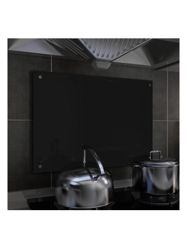 Sonata Кухненски гръб, черен, 70х50 см, закалено стъкло