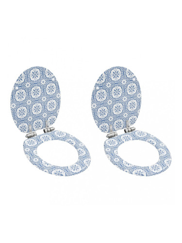 Sonata Тоалетни седалки с плавно затваряне, 2 бр, МДФ, дизайн порцелан