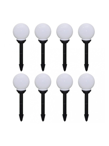Sonata Градински лампи за пътека, 8 бр, LED, 15 см, с анкер за земя