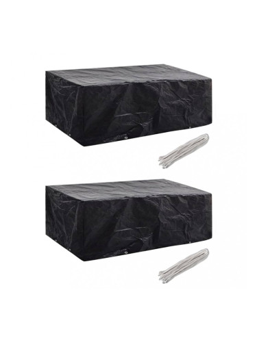 Sonata Калъфи за градински мебели, 2 бр, 8 капси, 200x160x70 см