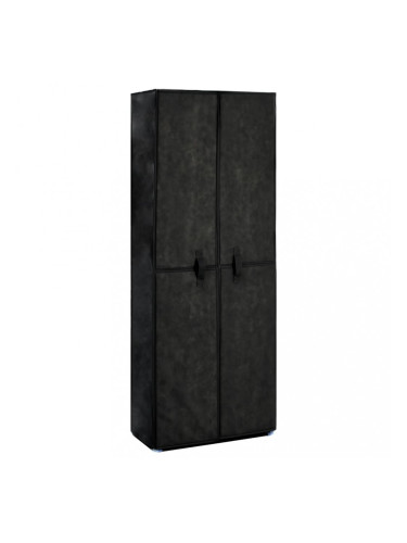 Sonata Шкаф за обувки, черен, 60x30x166 см, плат