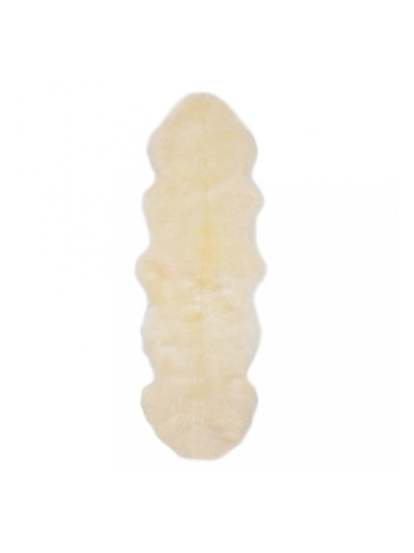 Sonata Килим от овча кожа, 60х180 см, бял