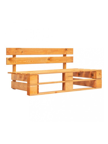 Sonata Градинска пейка от палети, дърво, меденокафява