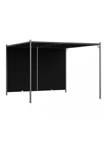 Sonata Градинска пергола с прибиращ се покрив, 3x3 м, антрацит