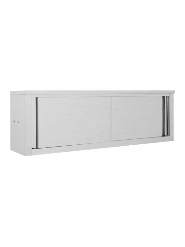 Sonata Кухненски стенен шкаф с плъзгащи врати, 150x40x50 см, стомана