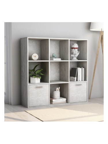 Sonata Библиотека, бетонно сива, 98x30x98 см, ПДЧ