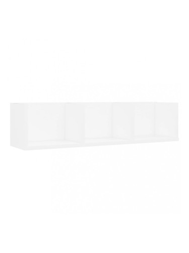 Sonata CD стенен рафт, бял, 75x18x18 см, ПДЧ