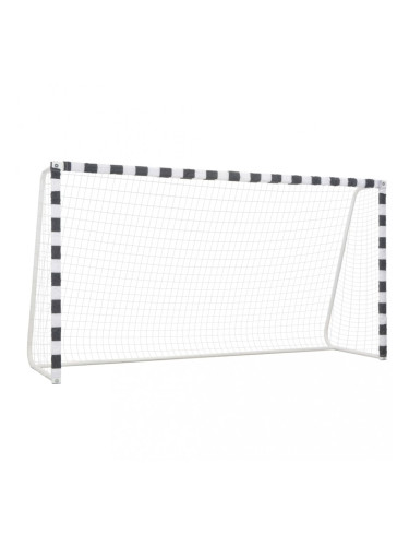 Sonata Футболна врата, 300x160x90 см, метал, черно и бяло