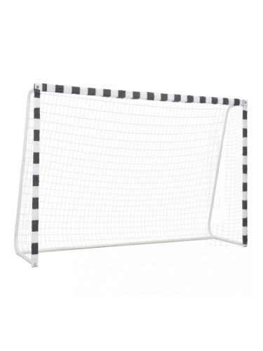 Sonata Футболна врата, 300x200x90 см, метал, черно и бяло