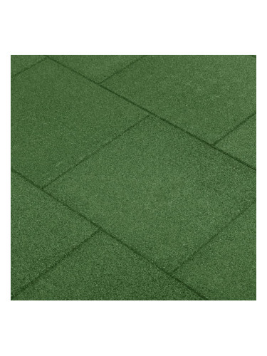 Sonata Ударопоглъщащи каучукови плочи, 6 бр, 50x50x3 см, зелени