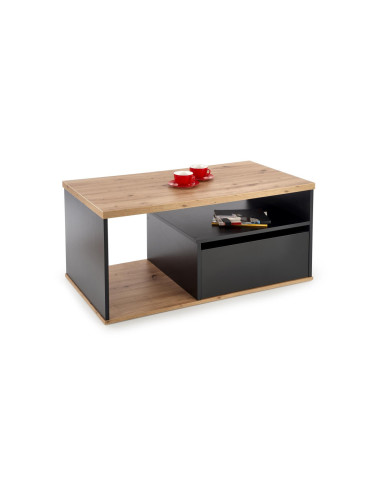 Помощна маса BM-Pantera 1, дъб вотан, черна