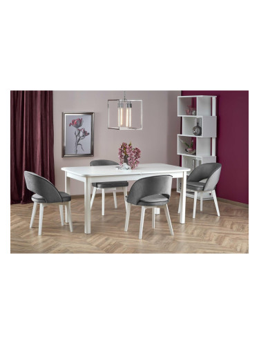 Разтегателна Трапезна маса BM-Florian 1, MDF, бял