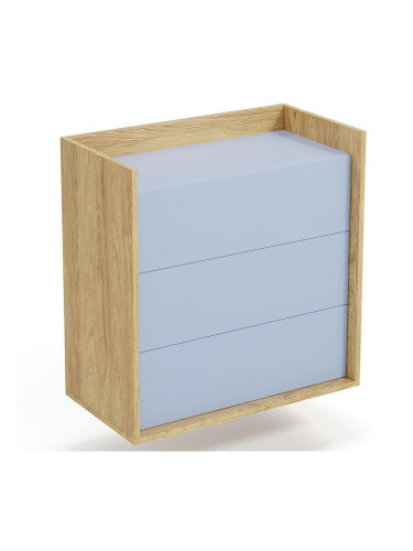 Шкаф BM-Komoda Mobius 3S, MDF, син