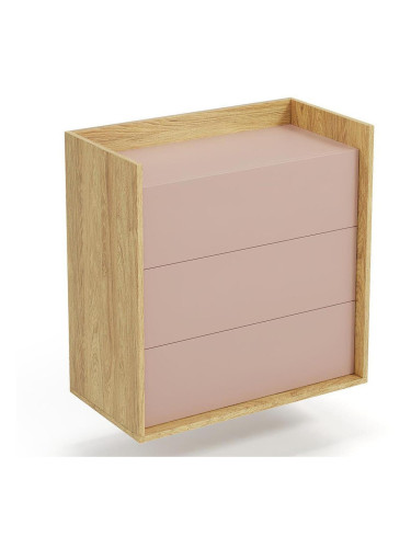 Шкаф BM-Komoda Mobius 3S, MDF, розов