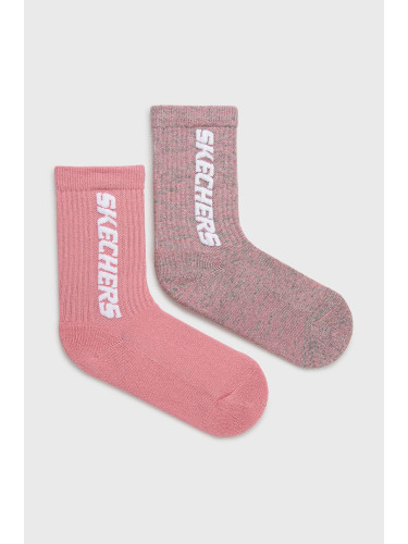 Детски чорапи Skechers (2 чифта) в розово