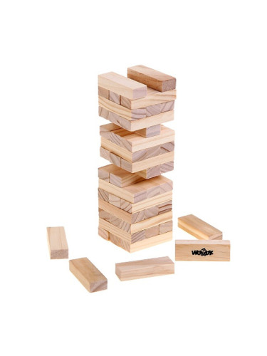 Балансна кула Woody - "Джeнга", натурална