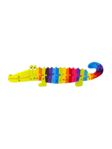 Голям дървен пъзел от серия "Animals" - Крокодил, Orange Tree Toys