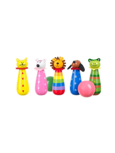 Дървен Боулинг "Животни" от серия "Animals", Orange Tree Toys