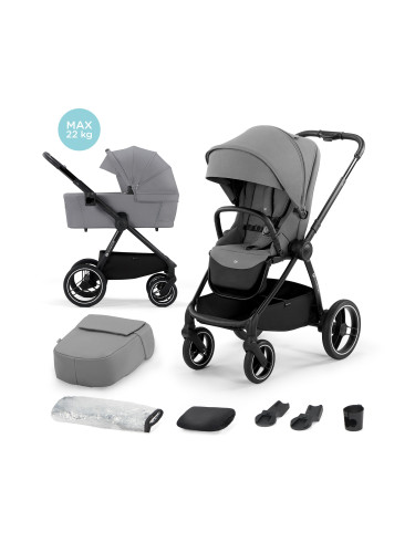 Бебешка количка Kinderkraft NEA 2в1 NEA, Platinium Grey