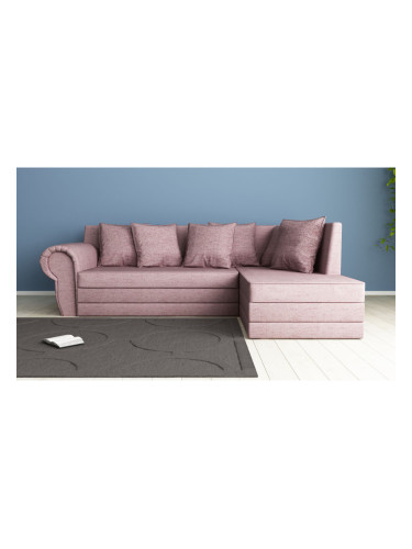 Ъглов диван Rio-dst, розово