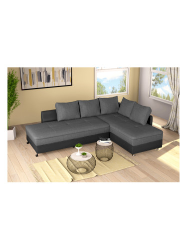 Ъглов диван Hawai-dst, черен