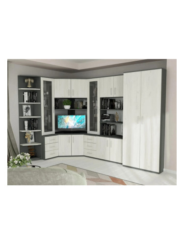 Секция Bohem-dst, антрацит и бял дъб