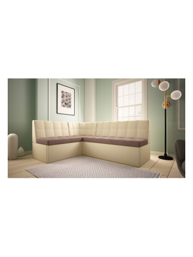 Кухненски ъгъл Tihomir-dst, бежово и кафяво 