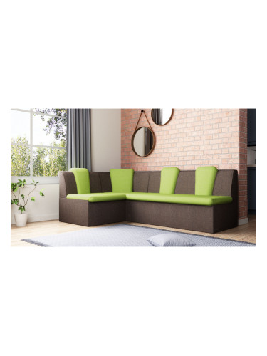 Кухненски ъгъл Tara-dst, зелено и кафяво