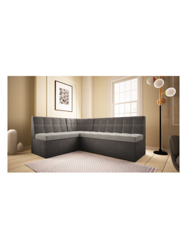 Кухненски ъгъл Tihomir-dst, черно и сиво