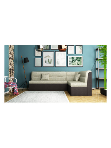 Кухненски ъгъл Janet-dst, венге кожа и светло кафяво 