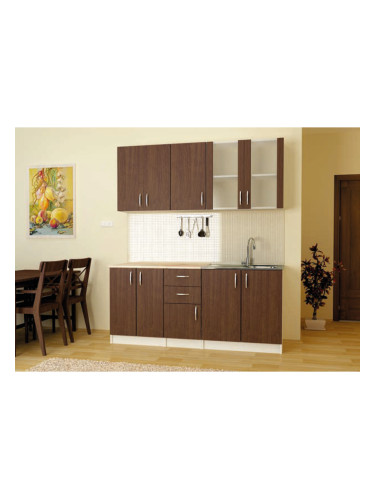 Кухня К 4-dst, бежово и венге