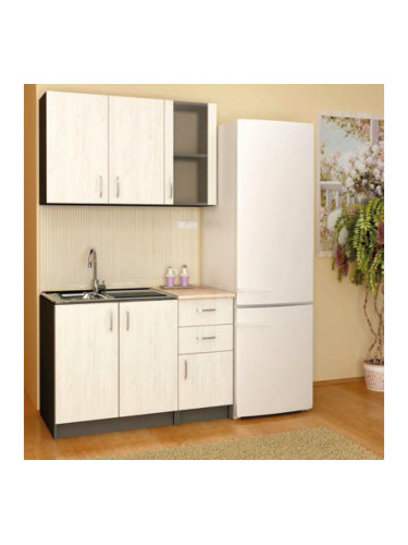 Кухня K 5-dst, антрацид и бял дъб