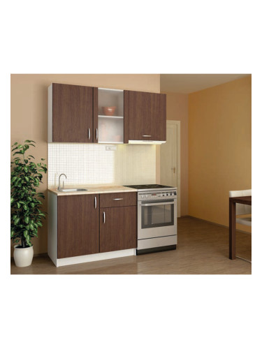 Кухня K 1-dst, бежово и венге