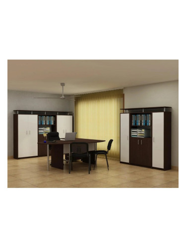 Офис обзавеждане 1-dst, венге и бяло