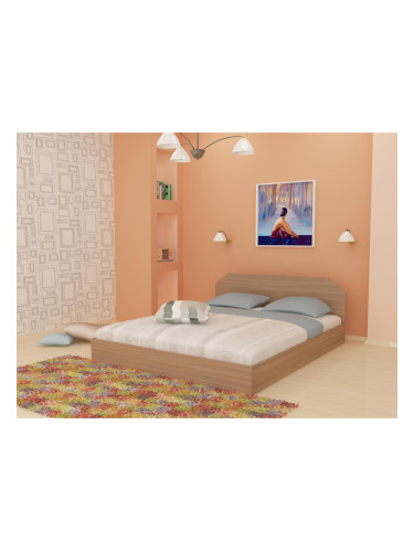 Спалня за матрак 164/190 Moni-dst, дъб амбер