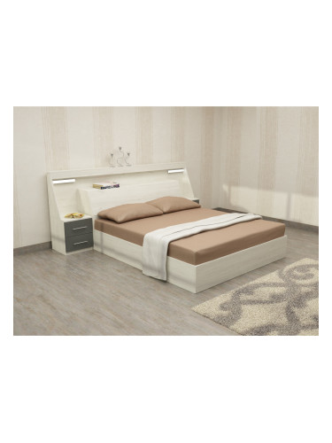 Спалня за матрак 164/190 Lazur-dst, бял дъб