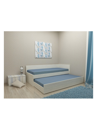 Детско легло сандвич за матраци-dst 82/190, бял дъб