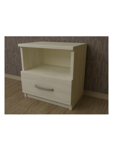 Нощно шкафче-dst, бял дъб