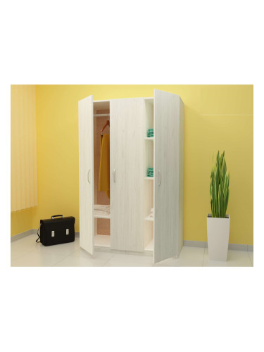 Трикрилен гардероб G 11-dst, бял дъб