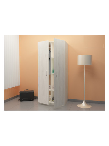 Двукрилен гардероб G 2-dst, бял дъб