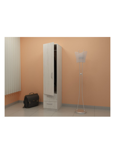 Еднокрилен гардероб G 7-dst, бял дъб