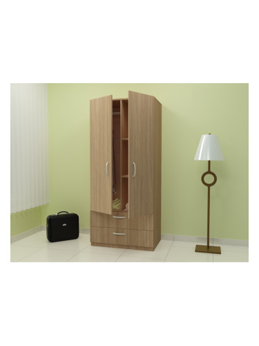 Двукрилен гардероб G 4-dst, дъб амбер
