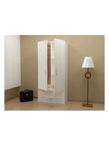 Двукрилен гардероб G 4-dst, бял дъб