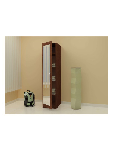 Еднокрилен гардероб с огледало G 8-dst, венге