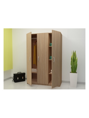 Трикрилен гардероб G 11-dst, дъб амбер